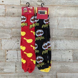 2 Pair Pringles Socks by Oddsox, Unisex Men's 8-12, Women's 9-13, Funny NWT
